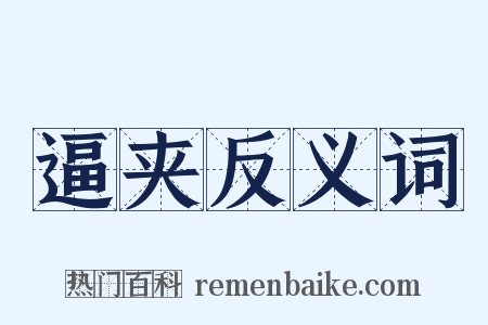 逼夹反义词是什么意思的图片